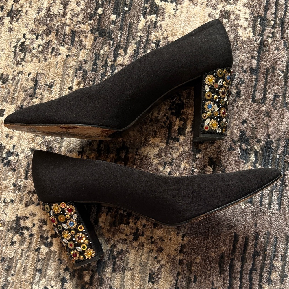 Bedazzled heel Stuart Weitzman Pumps Sz 8